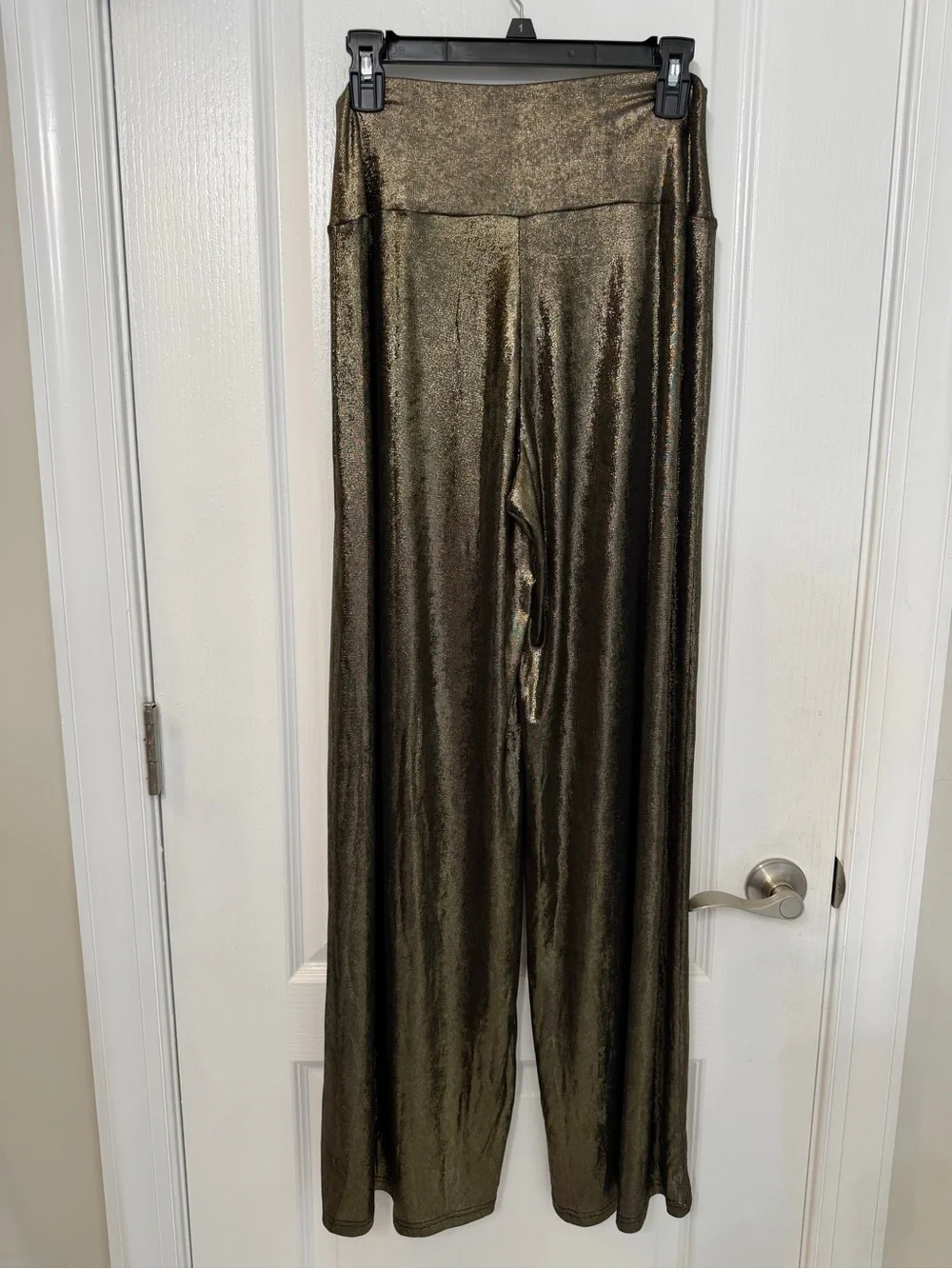 Promesa Metallic Bronze Wide-Leg Pants